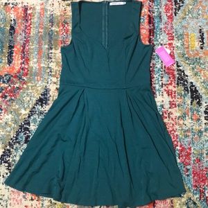 Green JustFab Skater Dress